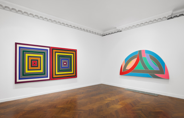 Installation view of&amp;nbsp;Homage to Frank Stella, at Mnuchin Gallery, September 18 &amp;ndash; December 14, 2024. Photography by Tom Powel Imaging.