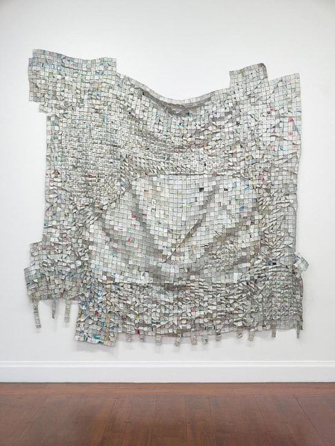El Anatsui

Metas III
2014
found aluminum and copper wire
dimensions variable; as displayed: 110&amp;nbsp; x 114 inches (279.4 x 289.6 cm)