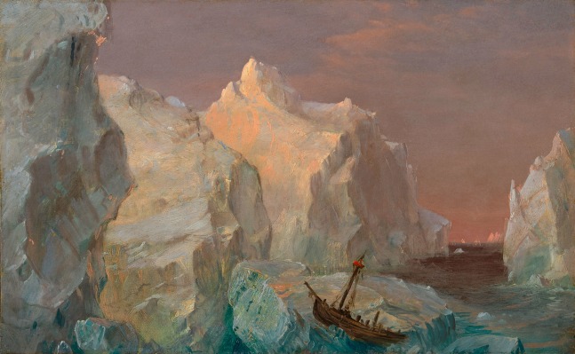 Frederic Edwin Church

Icebergs and Wreck in Sunset

1860&amp;nbsp;

oil on paperboard mounted on canvas&amp;nbsp;

8 1/4 x 12 1/4 inches (21 x 31.1 cm)&amp;nbsp;