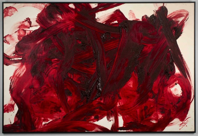 Enji [Dark Red]
1983
oil on canvas
52 x 77 inches (132.1 x 195.6 cm)