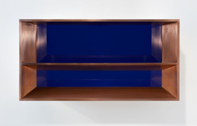 Untitled (81-7 Bernstein)
1981
copper, blue plexiglas
19 5/8 x 39 3/8 x 19 5/8 inches (50 x 100 x 50 cm)