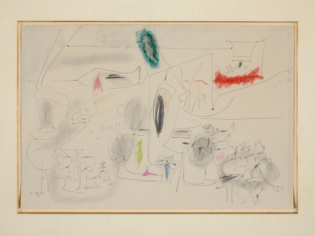 Arshile Gorky

Composition

1946

oil and pencil on paper

15 x 22 inches (38.1 x 55.9 cm)