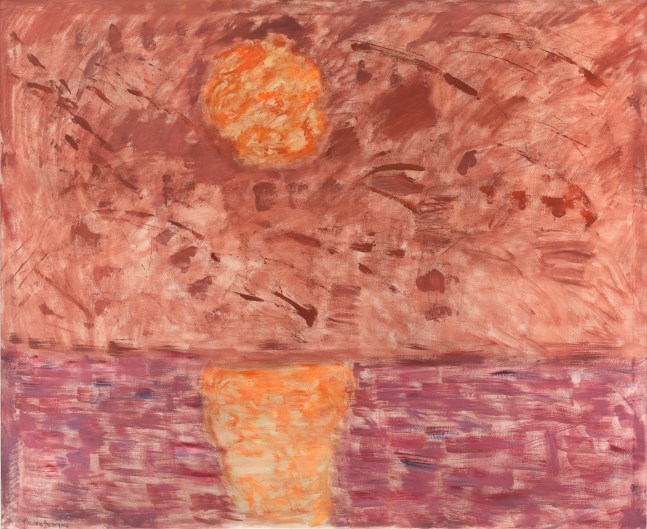 Milton Avery Hot Moon 1958 oil on canvas 56 x 66 inches (142.2 x 167.6 cm)