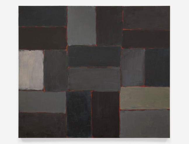 Sean Scully Near Night 2005 oil on linen 84 x 96 inches (213.4 x 243.8 cm)