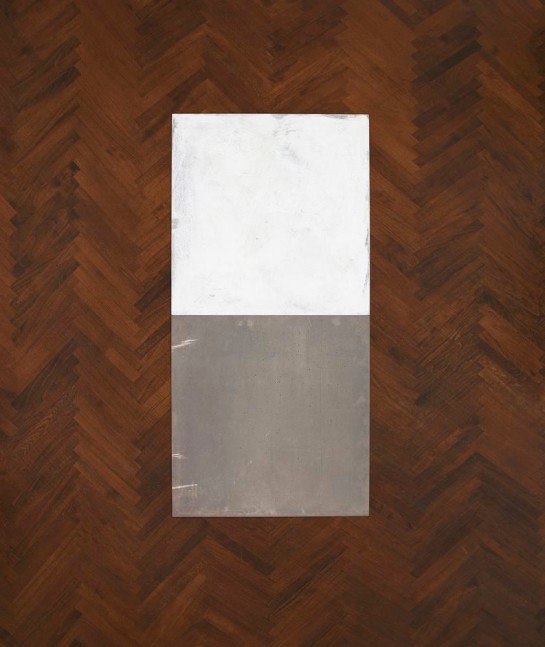 Carl Andre
Magnesium Inside-Outside Piece
1969
magnesium
2 plates
each: 3/16 x 39 3/8 x 39 3/8 inches (.5 x 100 x 100 cm)