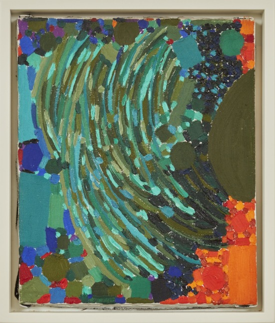 Lynne Drexler

Crest

1969

oil on canvas

11&amp;nbsp;&amp;frac12; x 9&amp;nbsp;&amp;frac14; inches (29.21 x 23.49 cm)