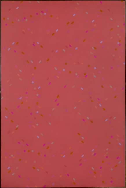 Larry Poons Mary Queen of Scots 1965 acrylic on canvas 90 x 135 inches (228.6 x 342.9 cm)