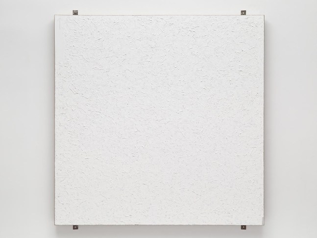 Robert Ryman
Link
2002
oil on linen with four steel fasteners and four six-sided bolts
76 x 72 inches (193 x 182.9 cm)