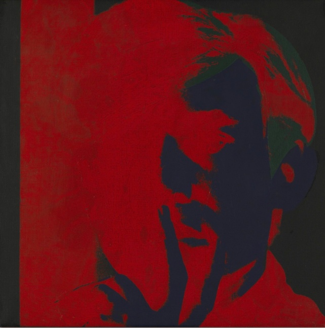 Andy Warhol
Self Portrait
circa 1966-1967
acrylic and silkscreen ink on canvas
22 x 22 inches (55.9 x 55.9 cm)
