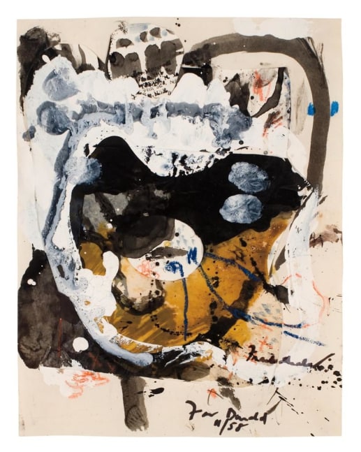 Helen Frankenthaler
Untitled
1958
mixed media and collage on paper
11 x 8 1/2 inches (27.9 x 21.6 cm)