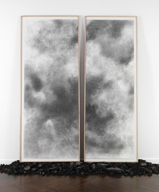 David Hammons
Untitled (Basketball Drawing)
2006-2007
dirt on paper, wood frame, asphalt
overall: 120 1/2 x 100 x 27 inches (306.1 x 254 x 68.6 cm)