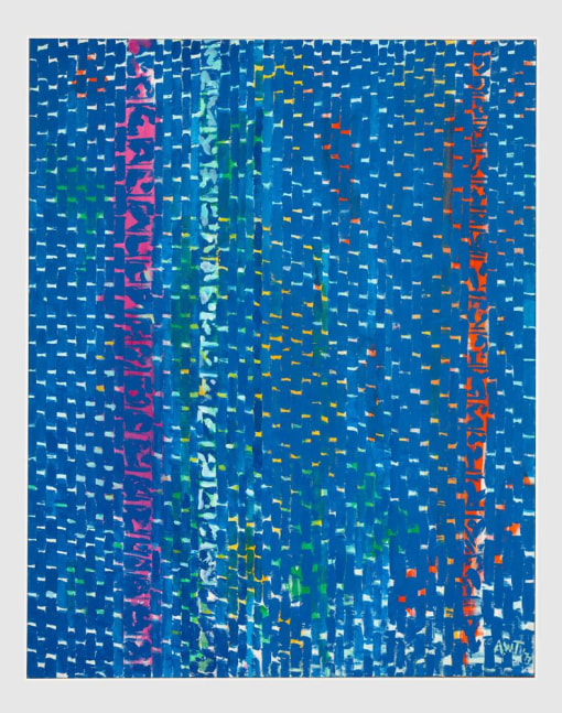Alma Thomas

Night Sky Mysteries

1973

acrylic on canvas

68 x 54 inches (172.7 x 137.2 cm)

Miami-Dade County Department of Cultural Affairs, Art in Public Places