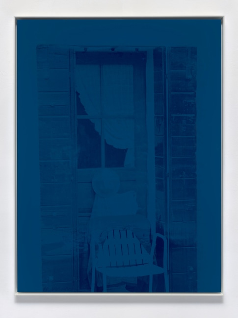 Indigo Porch (Spartan)

1991

silkscreen ink on enameled aluminum

48&amp;nbsp;⅞ x 36&amp;nbsp;&amp;frac34; inches (124.3 x 93.3 cm)

&amp;copy; 2022 The Robert Rauschenberg Foundation, Licensed by VAGA at Artists Rights Society (ARS), New York. Photo: Ron Amstutz, courtesy of The Robert Rauschenberg Foundation and Mnuchin Gallery, New York.