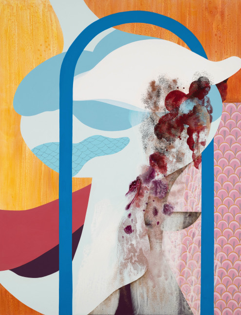 Carrie Moyer
Rosewater and Brimstone,&amp;nbsp;2020

Acrylic, graphite, glitter on canvas

78 x 60 in