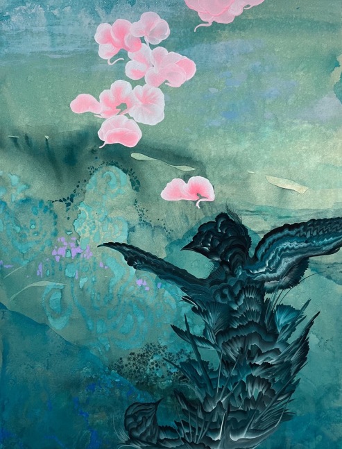 Darren Waterston, Fairytale no. 4 (Inner Life), 2023. Gouache on rag paper, 16 x 12 inches