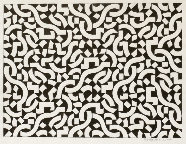 Valerie Jaudon, Map, 2012. Acrylic and watercolor on paper, 18 x 24 inches