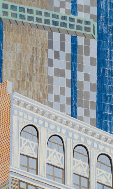 Double NYC Buildings, 2020. Oil on linen 42 x 25 inches