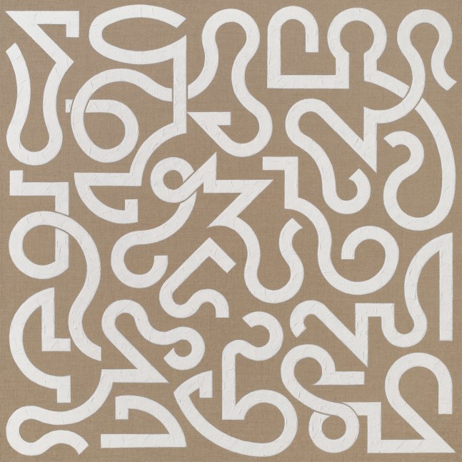 Valerie Jaudon, Scherzo, 2021. Oil on linen, 48 x 48 inches