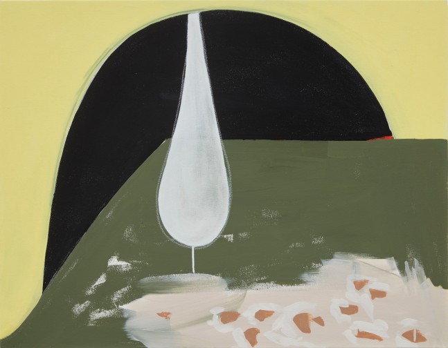 Karen Schifano, Life During Wartime, 2021. Flashe on canvas, 28 x 36 inches