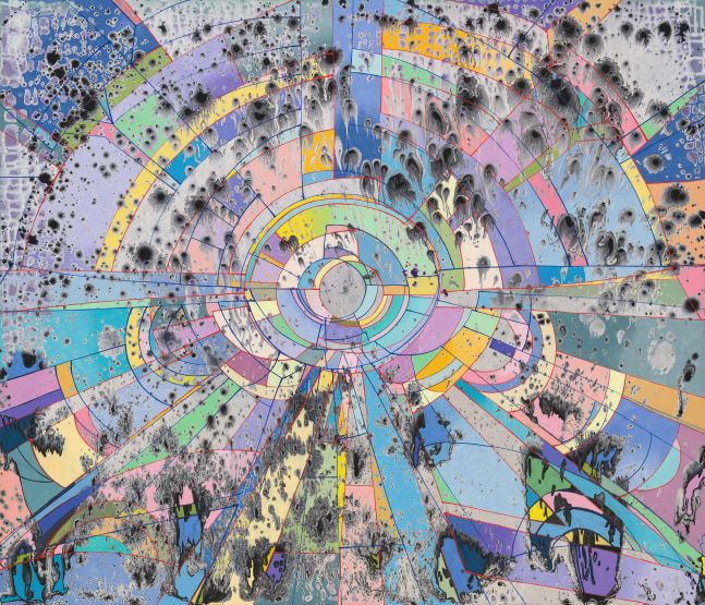 Double Vision (Bontecou), 2023 Acrylic on linen 36 x 42 inches