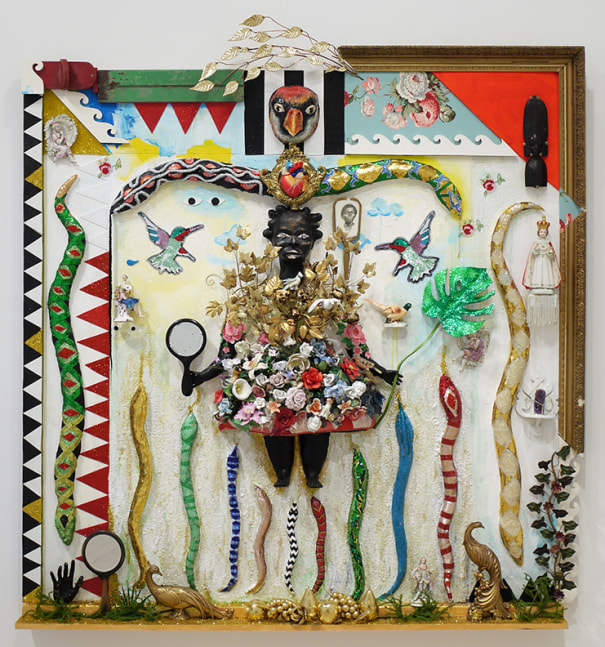 Vanessa German

BLACK GIRL WITH SNAKES, 2020

Mixed-media assemblage

75 x 80 x 12 inches