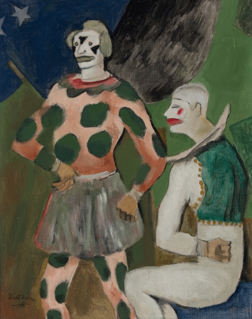 Walt Kuhn, Clowns, 1926. Oil on linen, 15 x 12 inches