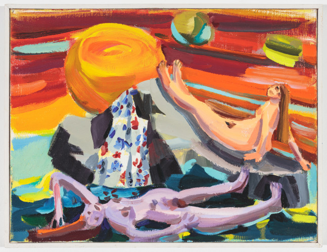 Judith Linhares, Cove, 2007. Oil on linen, 12 3/4 x 16 1/2 x 1 1/2 inches