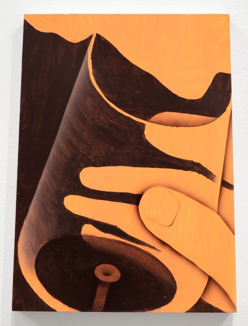 Alexi Worth, Wine Glass, 2023. Acrylic on panel, 12 x 9 inches