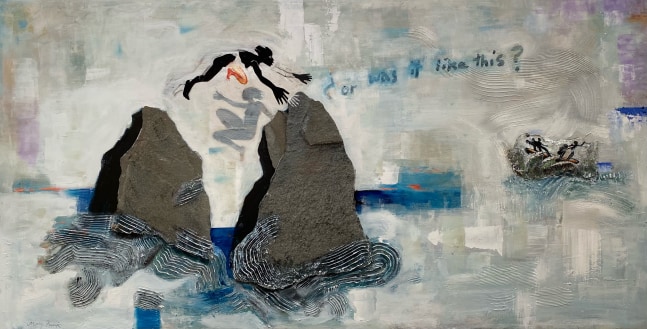 Mary Frank

&amp;iquest;Or Was It Like This IV?, 2020-2021

Acrylic, oil and stone on board

24 3/4 x 48 1/2 inches