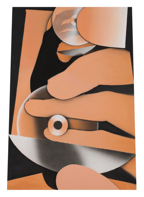 Tilt, 2021
Mixed media on mesh
68 x 48/45 inches