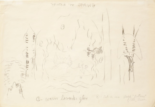Winter to Spring, n.d.

Pencil and charcoal on paper

13 1/2 x 19 1/2 inches