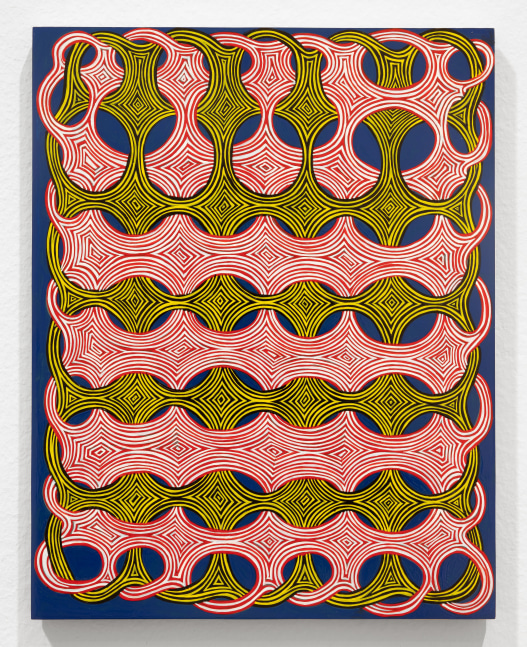 James Siena, Late Harvest Manifold, 2017. Enamel on aluminum, 9 5/8 x 7 1/2 x 5/16 inches