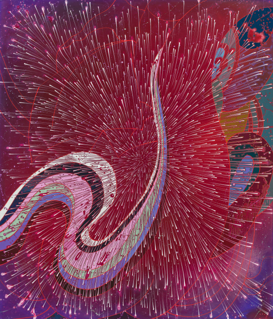 Red Turnout, 2024 Acrylic on linen 70 x 60 inches