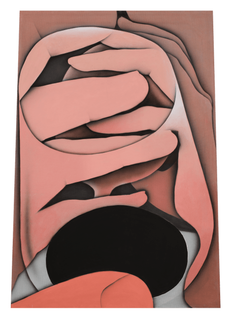 Opening, 2021
Mixed media on mesh
68 x 48/45 inches