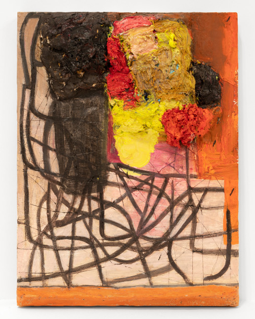 Brenda Goodman, Tangle, 2021. Oil and mixed media on wood, 12 x 9 inches