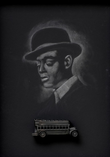 The Winterreise Series, 2021
Cont&amp;eacute; on paper with attached found objects
From the series of 27
45 3/4 x 34 inches each (variable)