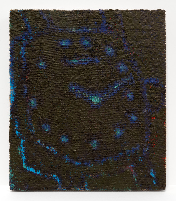 J.A. Feng, Timex Watch, 2017. Oil on burlap on panel, 12 x 10 inches