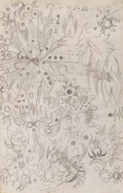 Doodle 10, n.d.

Pencil on paper

8 1/4 x 5 1/4 inches (sight)