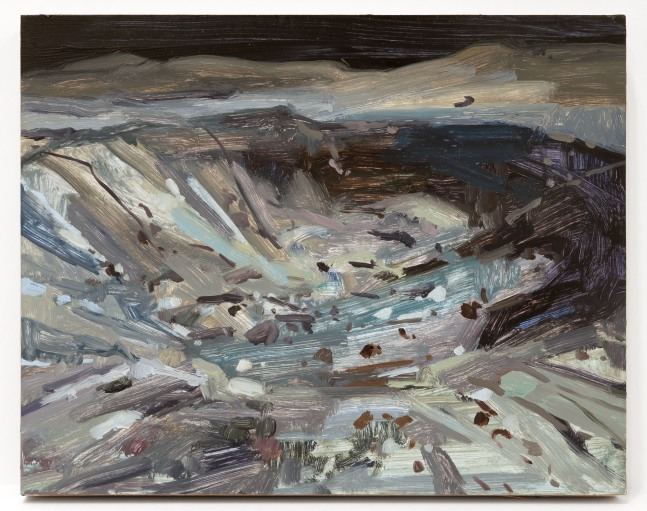 Claire Sherman, Moon, 2022. Oil on board, 10 x 8 inches