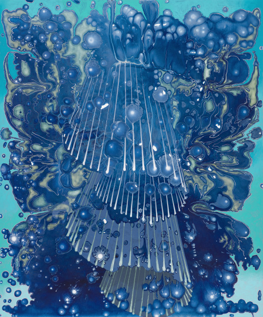 Barbara Takenaga, Two Falls, 2023. Acrylic on linen, 24 x 20 inches