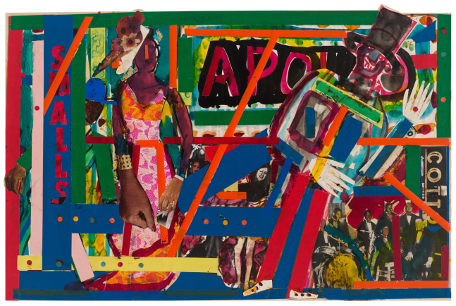 Club Singer Stage Comedian, All Purpose Orisha, 1981 Collage on paper, 13 ¾ x 22 ½ inches