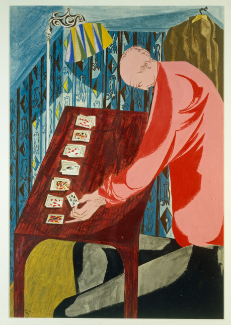 Jacob Lawrence&amp;nbsp;
Solitaire, 1950
Casein tempera on paper
24 1/4 x 16 5/8 inches

Call Gallery for Information