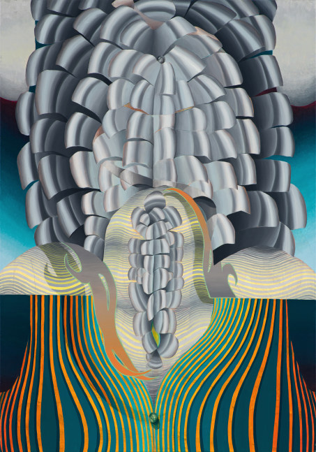 Theresa Daddezio, Galea, 2022. Oil on linen, 50 x 35 inches