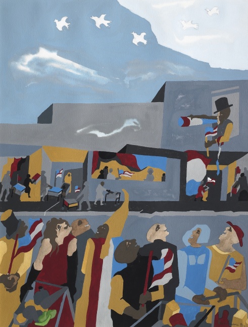Jacob Lawrence
Supermarket - Celebration, 1994
Gouache on paper
26 x 20 1/2 inches