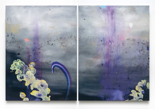 Yesterday's Ghost, 2023. Oil on wood panel, 48 x 73 inches