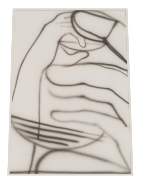 Drinking Spray #1, 2021
Ink on paper
21 1/2 x 16 / 14 1/2 inches
&amp;nbsp;