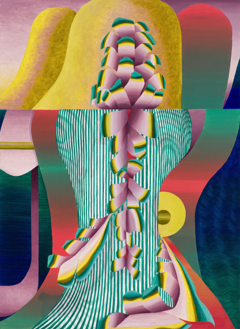 Theresa Daddezio, Foxtail, 2022. Oil on linen, 52 x 38 inches