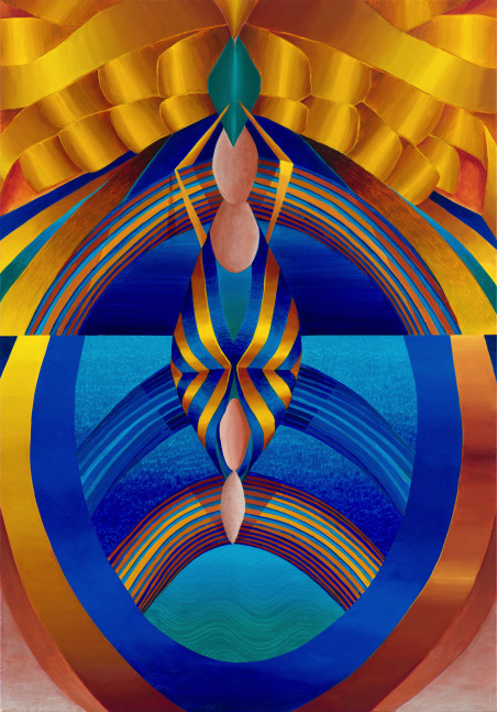 Theresa Daddezio, Scarab, 2022. Oil on linen, 50 x 35 inches