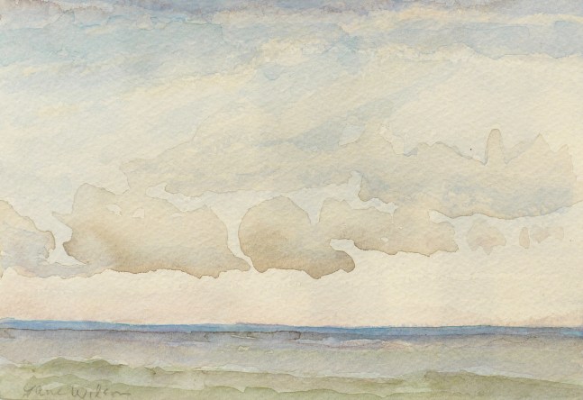 Clouds Moving In, 2003. Watercolor on paper, 5 x 7 inches