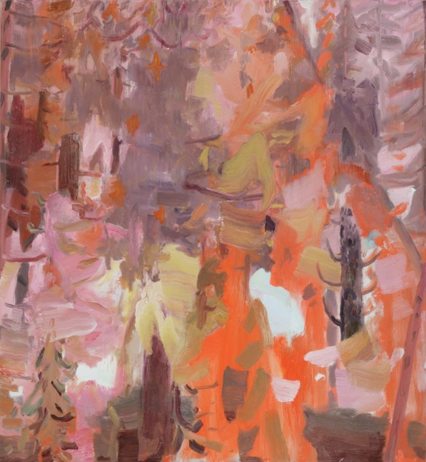 Eric Aho, Oaks and Pine, 2021. Oil on linen, 52 x 48 inches